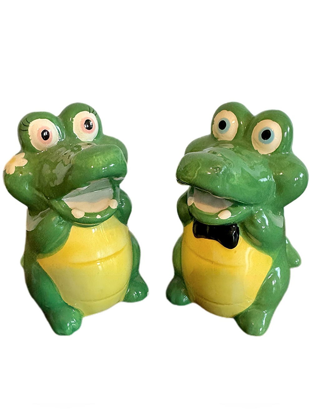 Vintage Ceramic Alligator Salt and Pepper Shakers